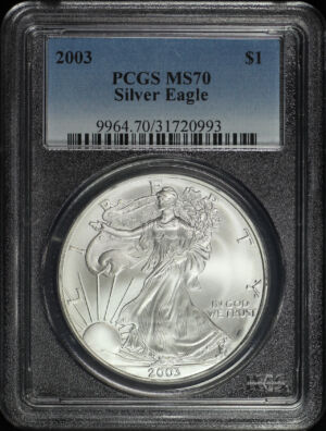Obverse of this 2003 Silver Eagle PCGS MS-70