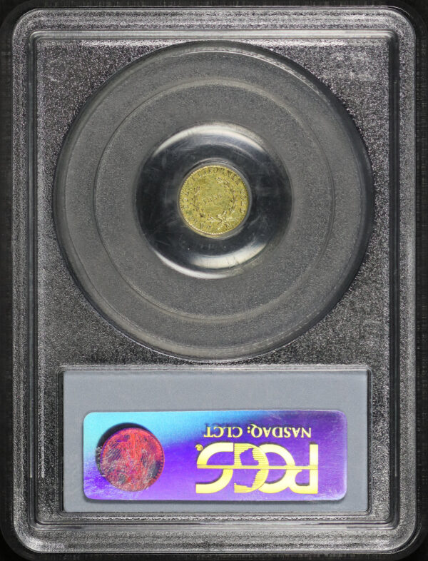 Reverse of this 1856 G50C BG-434 Round Liberty California Fractional GoldPCGS MS-62
