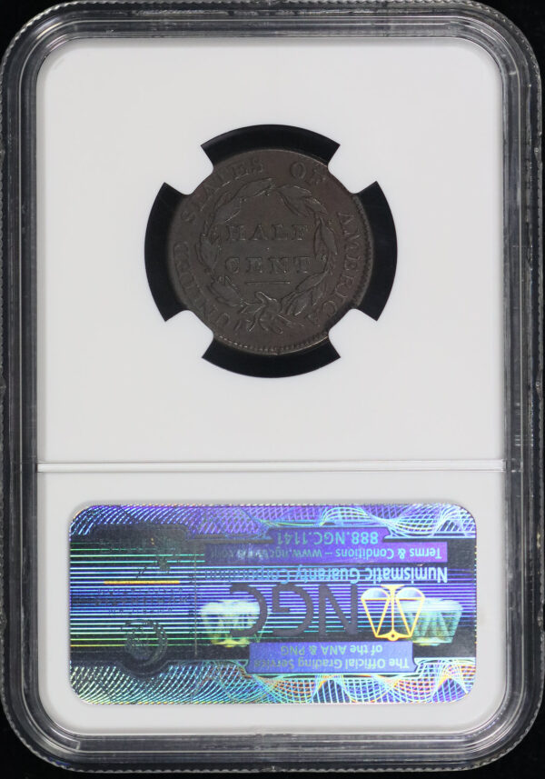 Reverse of this 1811 Classic Head Half Cent NGC VF-30 BN
