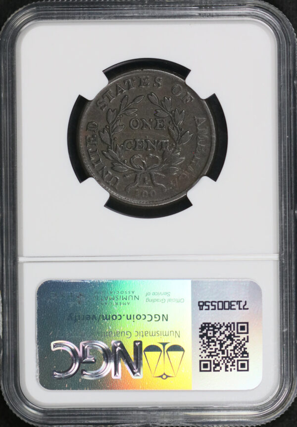 Reverse of this 1807/6 Draped Bust Cent NGC VF-25 BN
