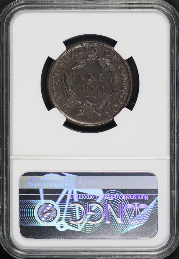 Reverse of this 1813 Classic Head Cent NGC AU-55 BN