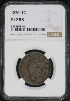 Obverse of this 1826 Coronet Head Cent NGC F-12 BN