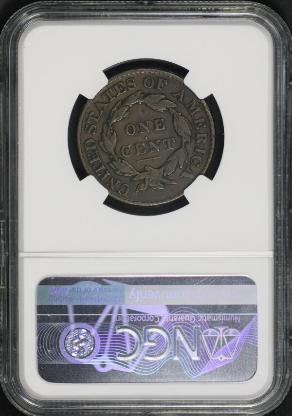 Reverse of this 1826 Coronet Head Cent NGC F-12 BN