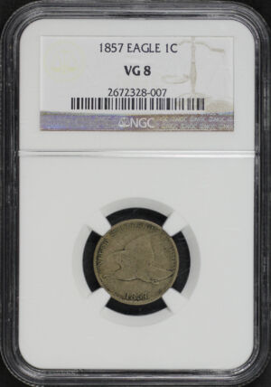 Obverse of this 1857 Flying Eagle Cent NGC VG-8