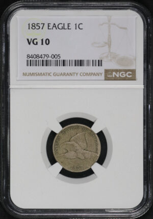 Obverse of this 1857 Flying Eagle Cent NGC VG-10