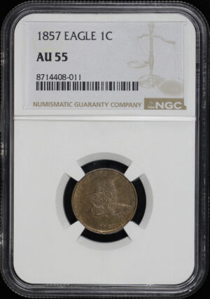 Obverse of this 1857 Flying Eagle Cent NGC AU-55
