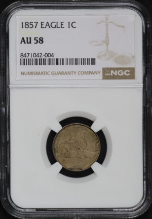Obverse of this 1857 Flying Eagle Cent NGC AU-58