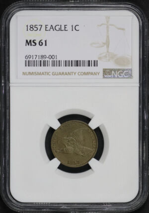 Obverse of this 1857 Flying Eagle Cent NGC MS-61