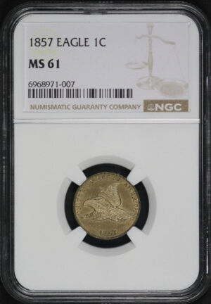 Obverse of this 1857 Flying Eagle Cent NGC MS-61
