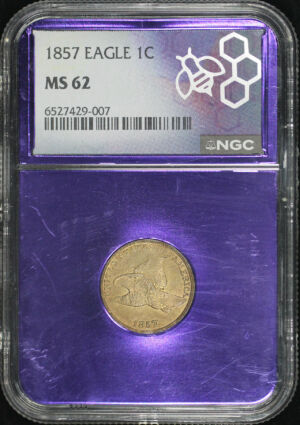 Obverse of this 1857 Flying Eagle Cent NGC MS-62