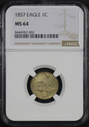 Obverse of this 1857 Flying Eagle Cent NGC MS-64