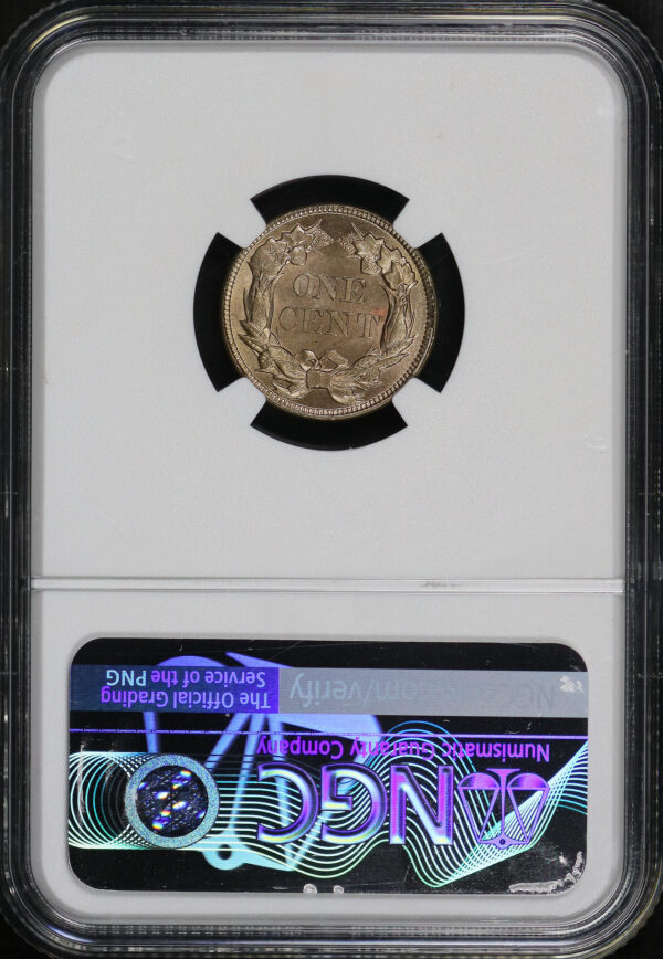 Reverse of this 1858 Flying Eagle Cent Large Letters NGC MS-64