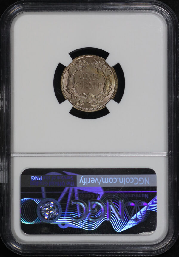 Reverse of this 1858 Flying Eagle Cent Large Letters NGC MS-66