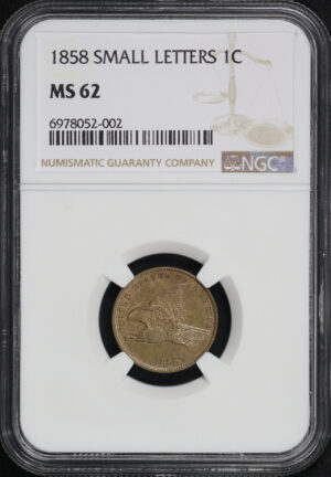 Obverse of this 1858 Flying Eagle Cent Small Letters NGC MS-62