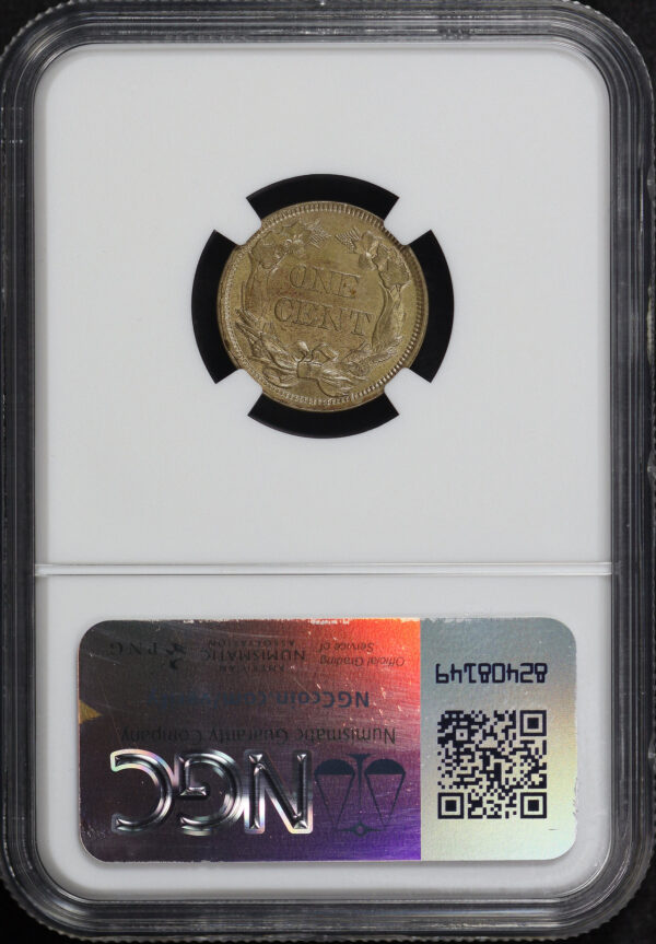 Reverse of this 1858 Flying Eagle Cent Small Letters NGC MS-62
