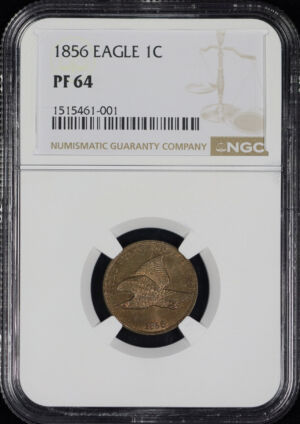 Obverse of this 1856 Flying Eagle Cent NGC PF-64