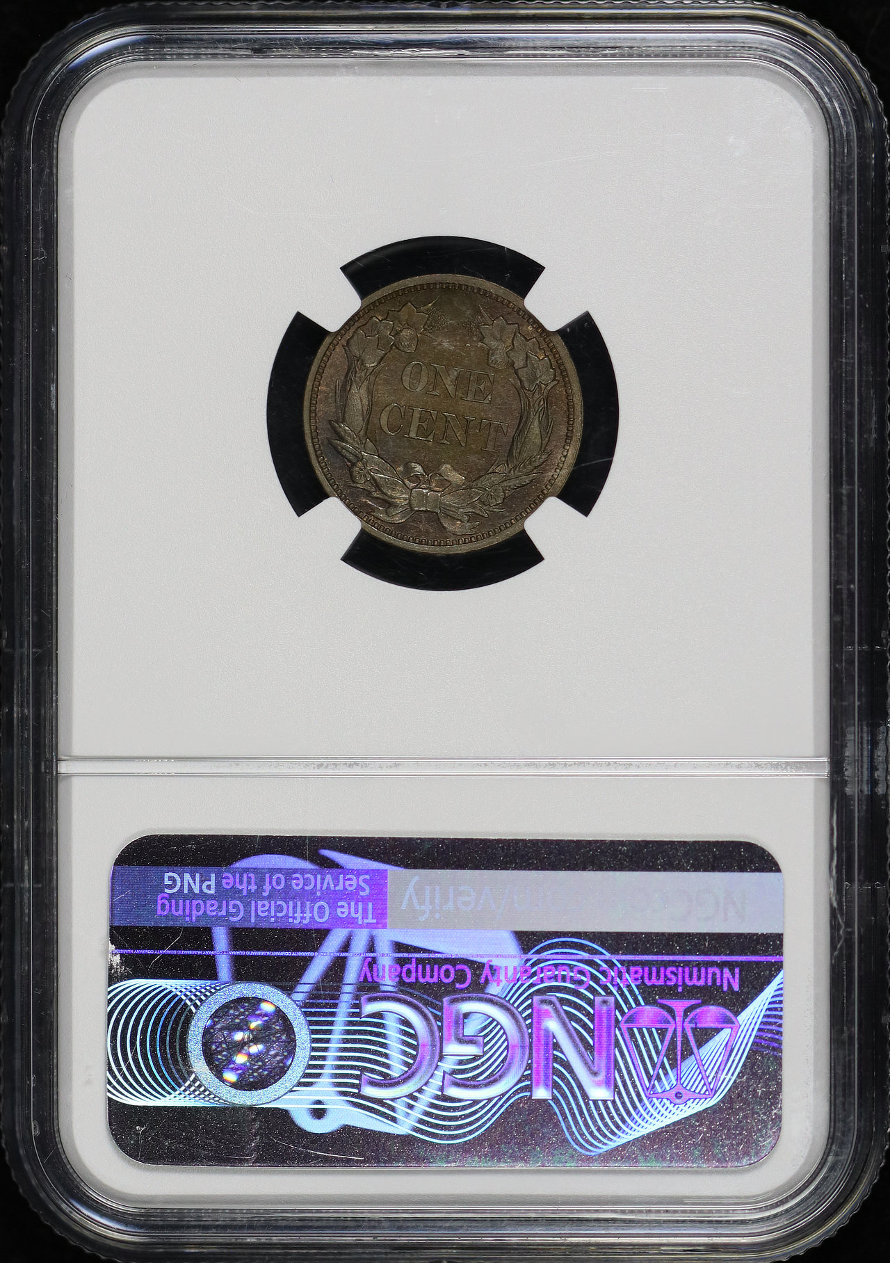 Reverse of this 1856 Flying Eagle Cent NGC PF-64