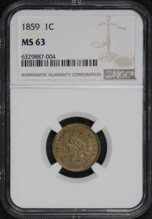 Obverse of this 1859 Indian Cent NGC MS-63