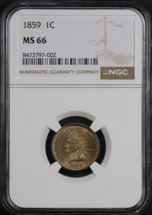 Obverse of this 1859 Indian Cent NGC MS-66
