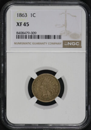 Obverse of this 1863 Indian Cent NGC XF-45