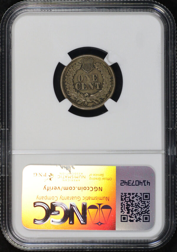 Reverse of this 1863 Indian Cent NGC AU-53