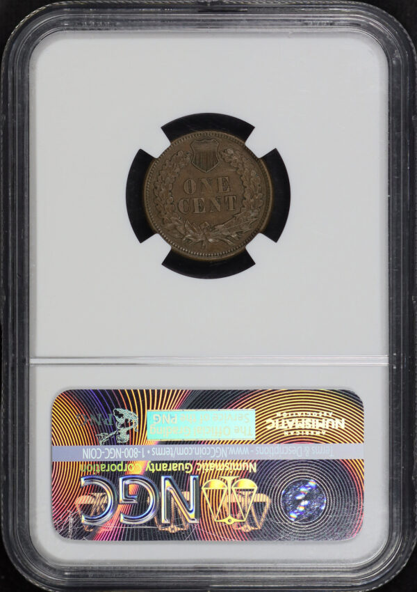 Reverse of this 1877 Indian Cent NGC AU-55 BN