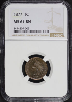 Obverse of this 1877 Indian Cent NGC MS-61 BN