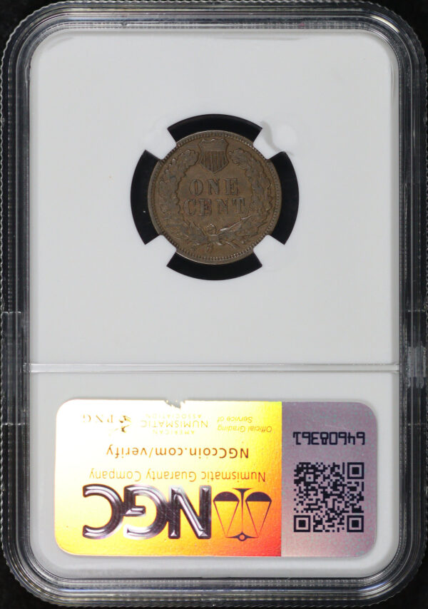 Reverse of this 1878 Indian Cent NGC XF-40 BN