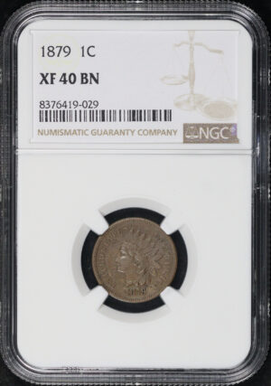 Obverse of this 1879 Indian Cent NGC XF-40 BN