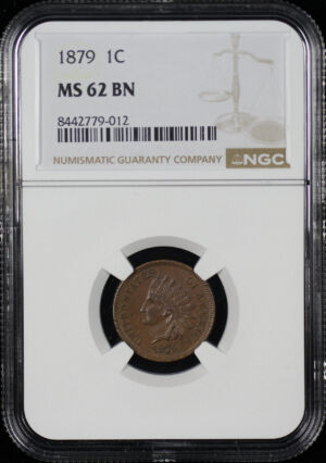 Obverse of this 1879 Indian Cent NGC MS-62 BN