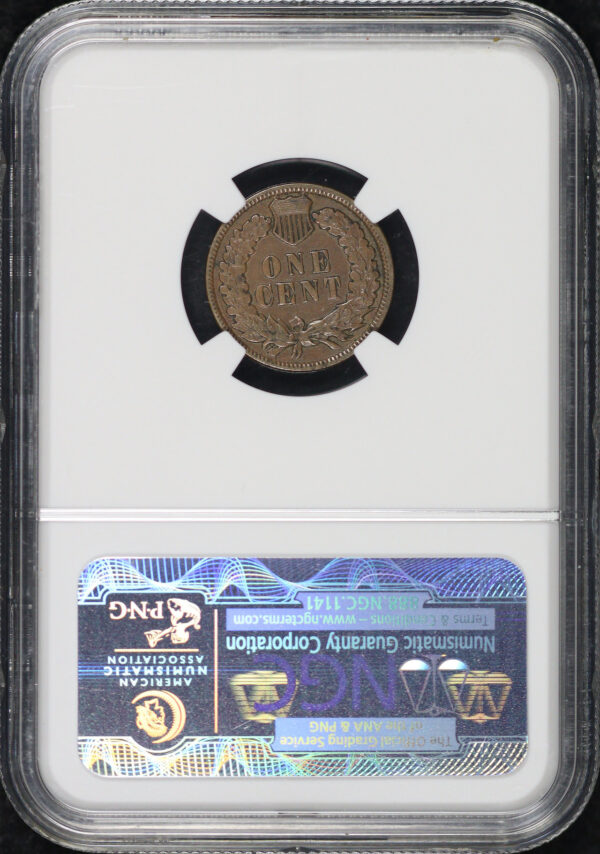 Reverse of this 1882 Indian Cent NGC AU-58 BN
