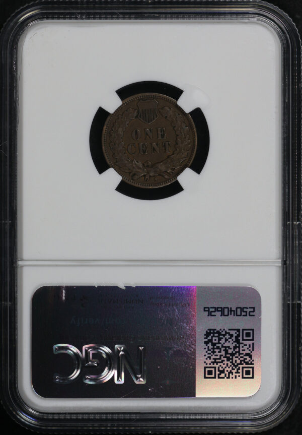 Reverse of this 1908-S Indian Cent NGC XF-40 BN
