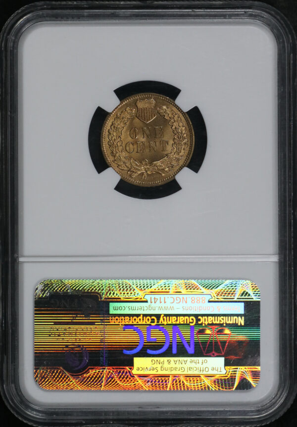 Reverse of this 1908-S Indian Cent NGC MS-65 RD