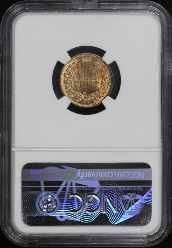 Reverse of this 1909-S Indian Cent NGC MS-66 RD