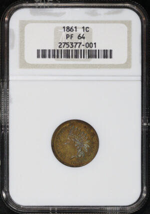 Obverse of this 1861 Indian Cent NGC PF-64