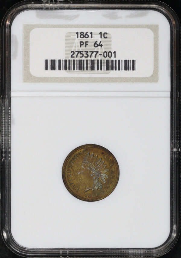 Obverse of this 1861 Indian Cent NGC PF-64