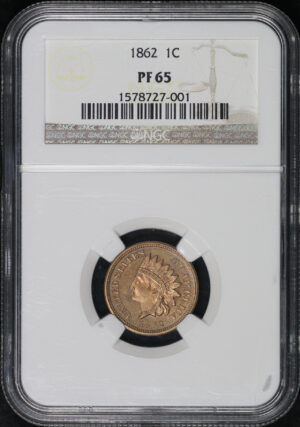 Obverse of this 1862 Indian Cent NGC PF-65