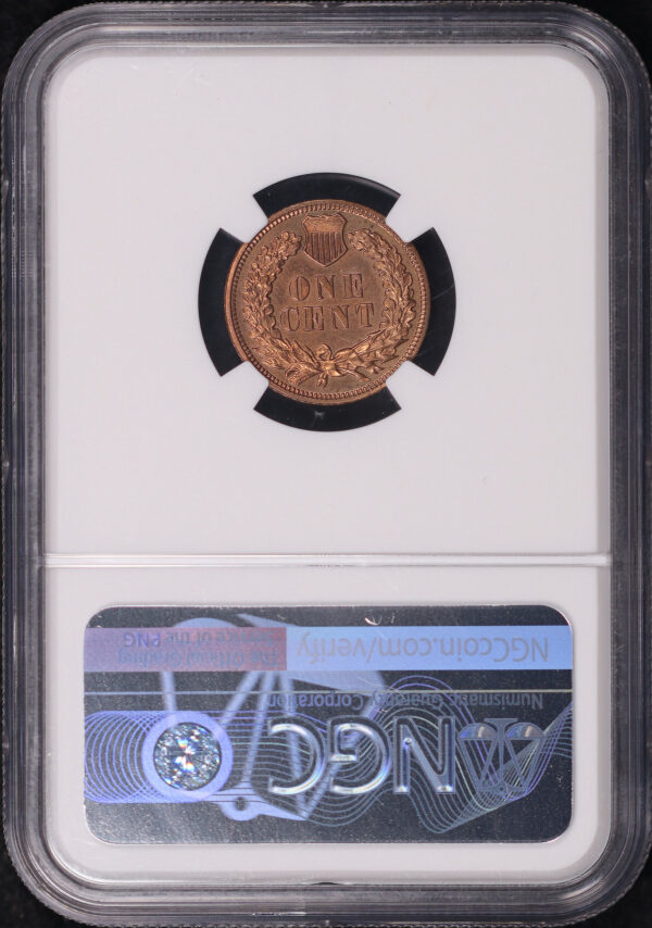 Reverse of this 1893 Indian Cent NGC PF-65 RB
