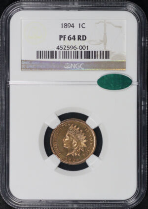 Obverse of this 1894 Indian Cent NGC PF-64 RD CAC