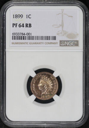 Obverse of this 1899 Indian Cent NGC PF-64 RB