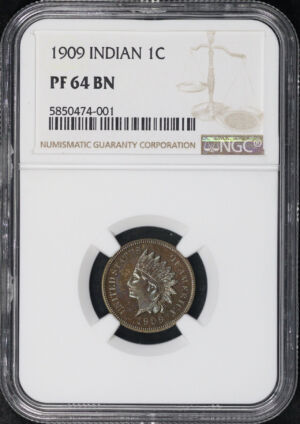 Obverse of this 1909 Indian Cent NGC PF-64 BN