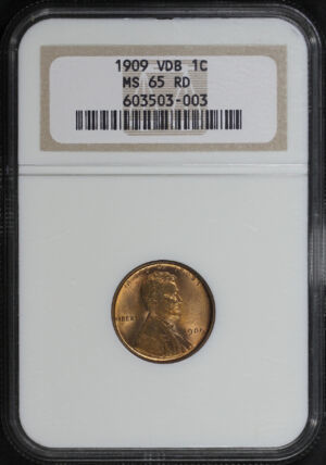 Obverse of this 1909 VDB Lincoln Cent Wheat Reverse NGC MS-65 RD