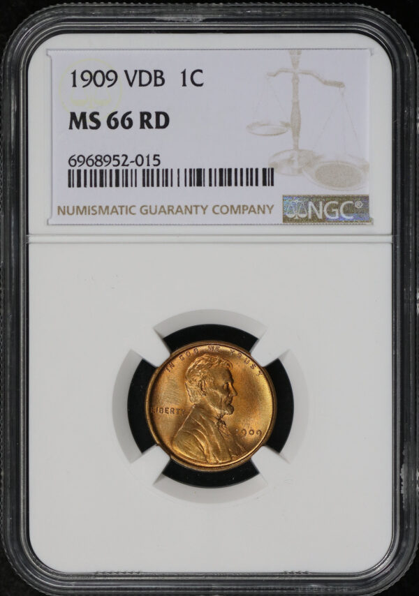 Obverse of this 1909 VDB Lincoln Cent Wheat Reverse NGC MS-66 RD