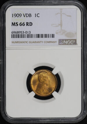 Obverse of this 1909 VDB Lincoln Cent Wheat Reverse NGC MS-66 RD