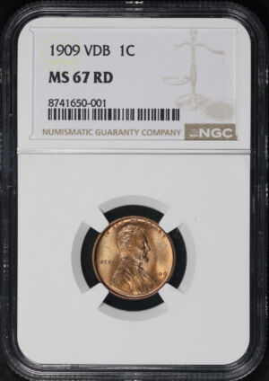 Obverse of this 1909 VDB Lincoln Cent Wheat Reverse NGC MS-67 RD