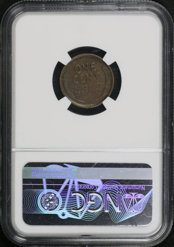 Reverse of this 1909-S VDB Lincoln Cent Wheat Reverse NGC F-12 BN