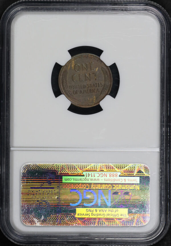 Reverse of this 1909-S VDB Lincoln Cent Wheat Reverse NGC XF-40 BN