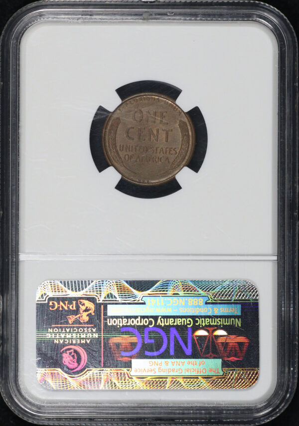 Reverse of this 1909-S VDB Lincoln Cent Wheat Reverse NGC MS-65 BN