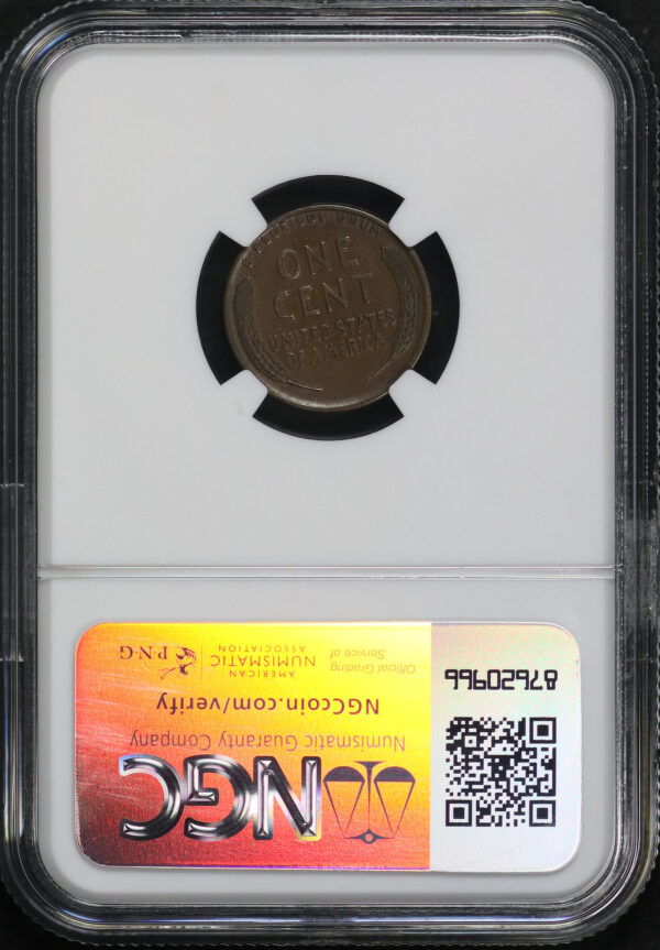 Reverse of this 1914-D Lincoln Cent Wheat Reverse NGC XF-45 BN