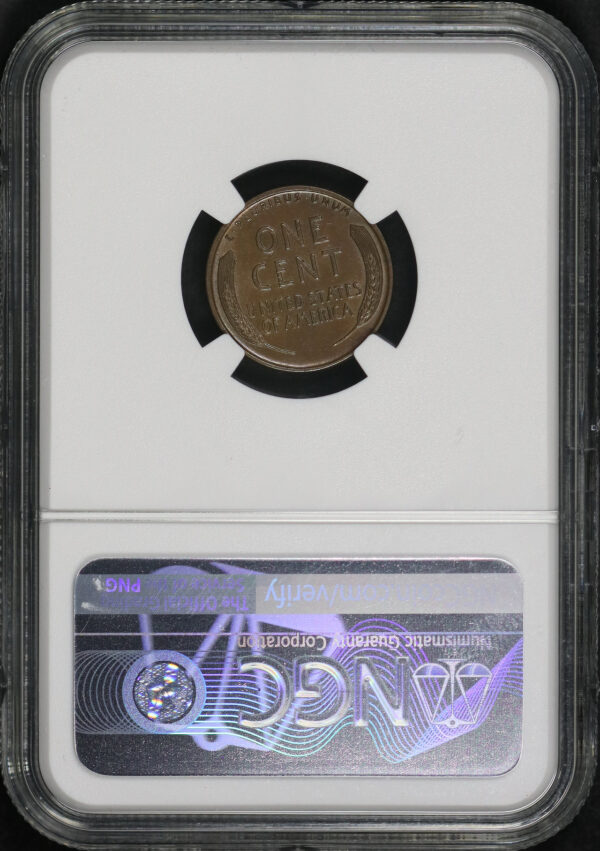 Reverse of this 1922-D Lincoln Cent Wheat Reverse NGC MS-62 BN